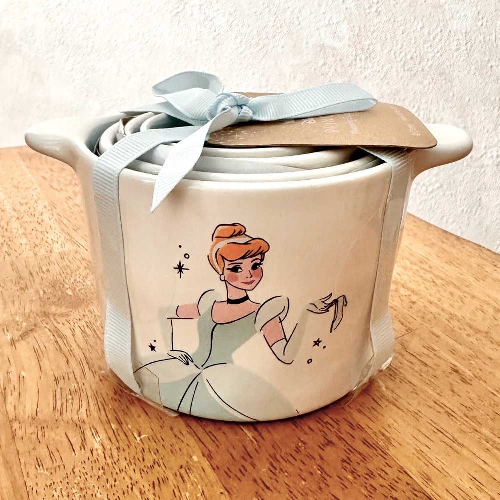 Rae Dunn Disney Cinderella Ceramic Measuring Cups NEW!!
